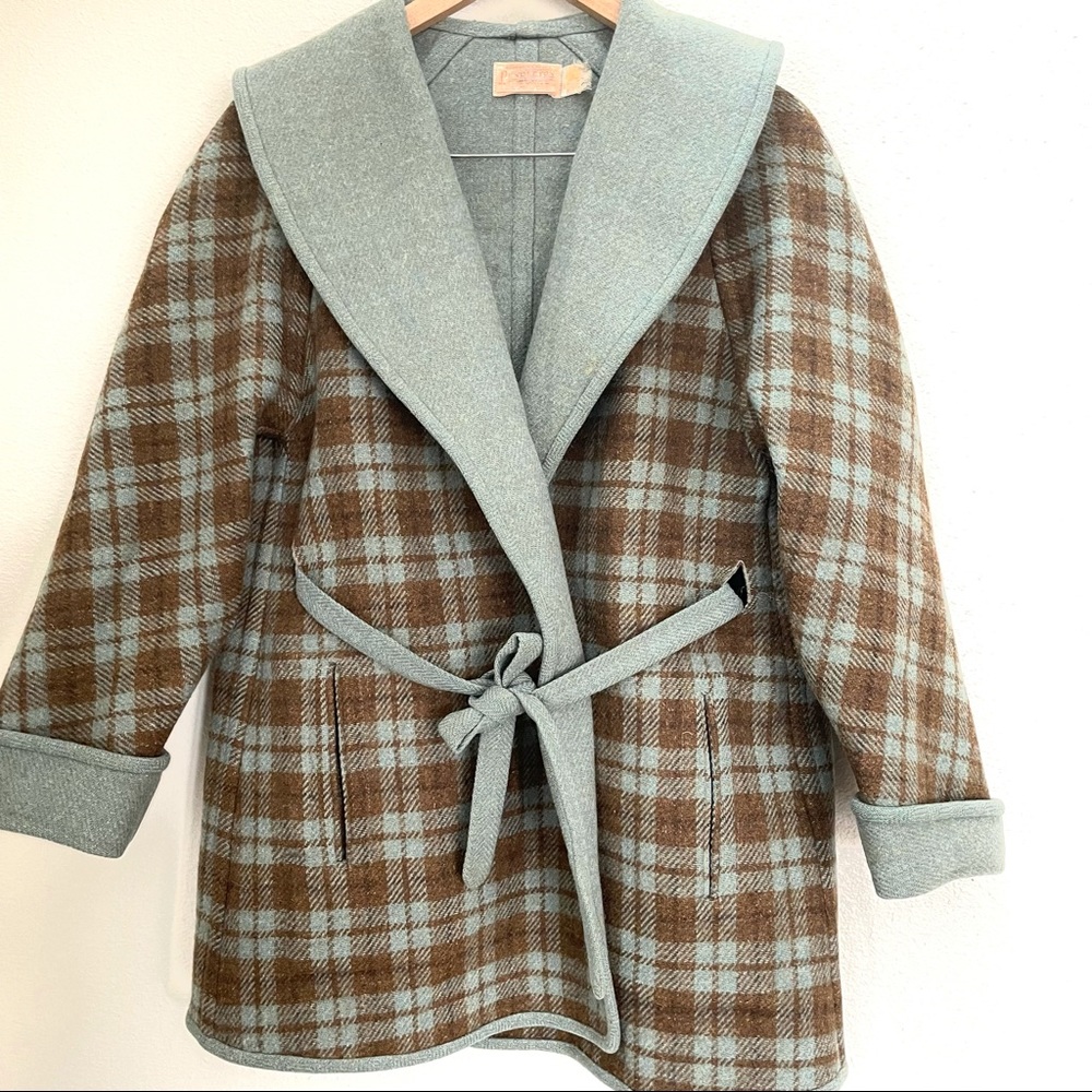 Rare Vintage Pendleton Plaid Wrap Reversible Belt… - image 2